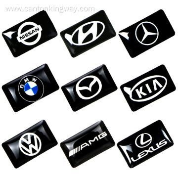 Custom Car Logo Epoxy Sticker Dome Resin Sticker